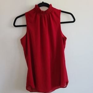Xxs Le Chateau Deep Red Sleevless Top